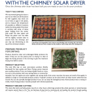 Drying Fruits and Vegetables with the Chimney Solar Dryer Cover