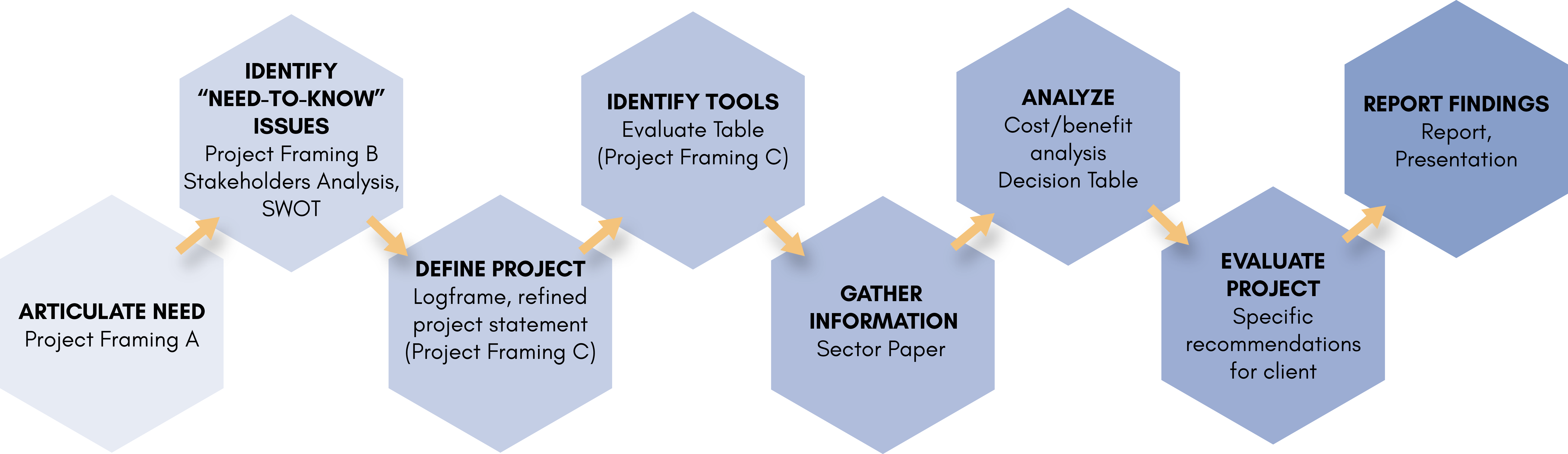 Diagram illustrating the organization of the feasibility studies deliverables 