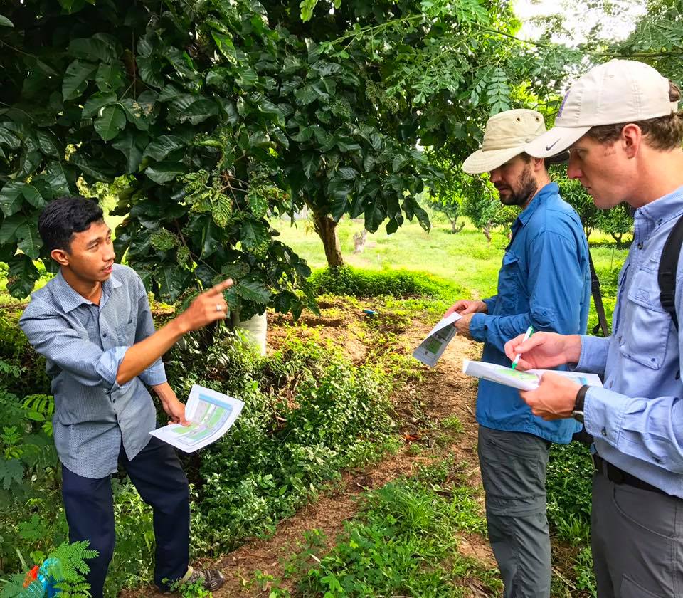 Agricultural researchers in Cambodia