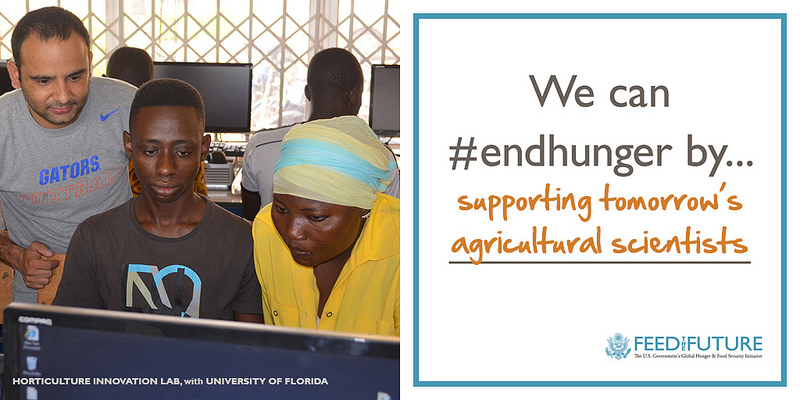 We can #endhunger by supporting tomorrow's agricultural scientists