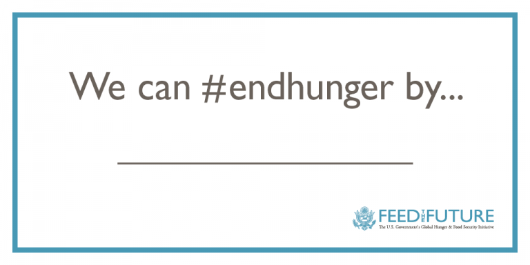 We can #endhunger by ... 