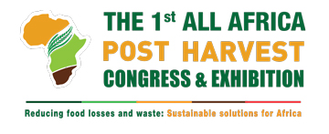 "THE 1ST ALL AFRICA POSTHARVEST CONGRESS & EXHIBITION, Reducing food losses and waste: Sustainable solutions for Africa" logo