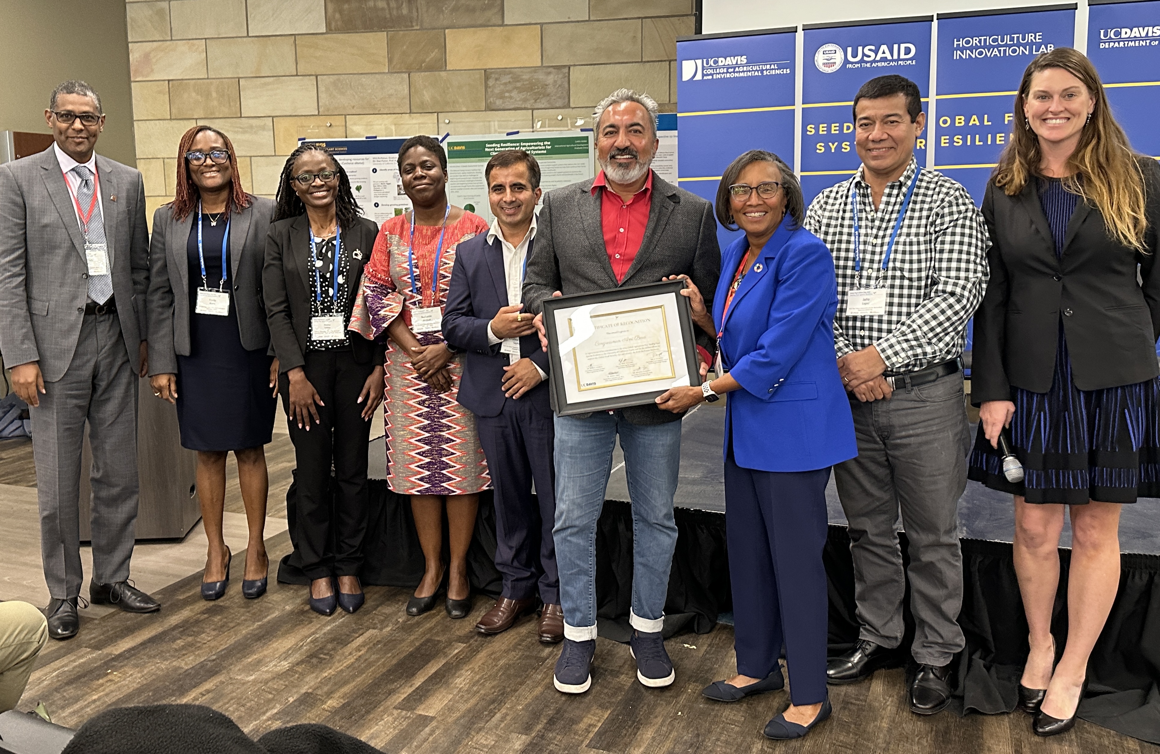 Group presentation of award to Congressman Bera.