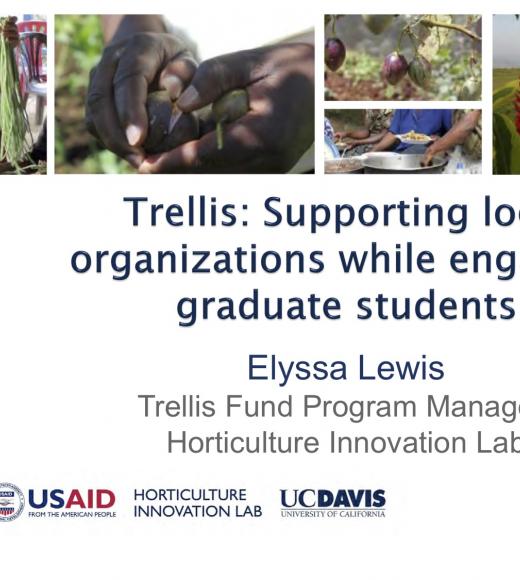 title slide- Trellis: Supporting local organizations while engaging graduate students, Elyssa Lewis