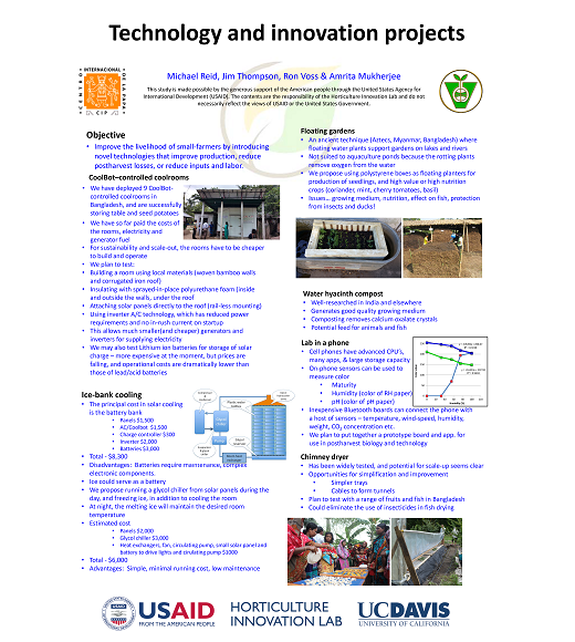 Poster: Technology and innovation projects