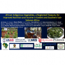 Title slide: African indigenous vegetables, a neglected treasure, for improved nutrition and income in eastern and southern Sub-Saharan Africa