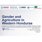 Title slide: Gender and agriculture in Western Honduras: lessons from the women in agriculture network Honduras project