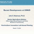 Recent developments at USAID - title slide