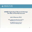 The Role of Post-Harvest Loss in USAID's Agricultural Research Strategy