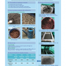 poster - images of compost, dried leaves, earth worms, soil for vermicompost directions