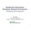 Title Slide: Postharvest horticulture education, research, and extension