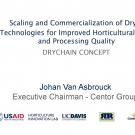"Scaling and commercialization of drying technologies for improved horticultural seed and processing quality" title slide