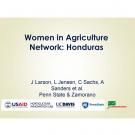 "Women in Agriculture Network: Honduras" title slide