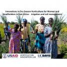 Women farmers with onions - "Innovations in dry season horticulture for women and smallholders in East Africa - irrigation and soil management" title slide