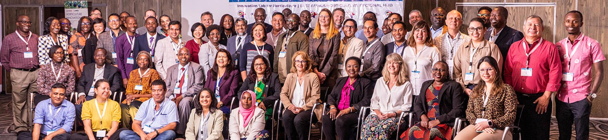 group photo - Horticulture Innovation Lab Network at 2023 annual meeting in Nairobi, Kenya